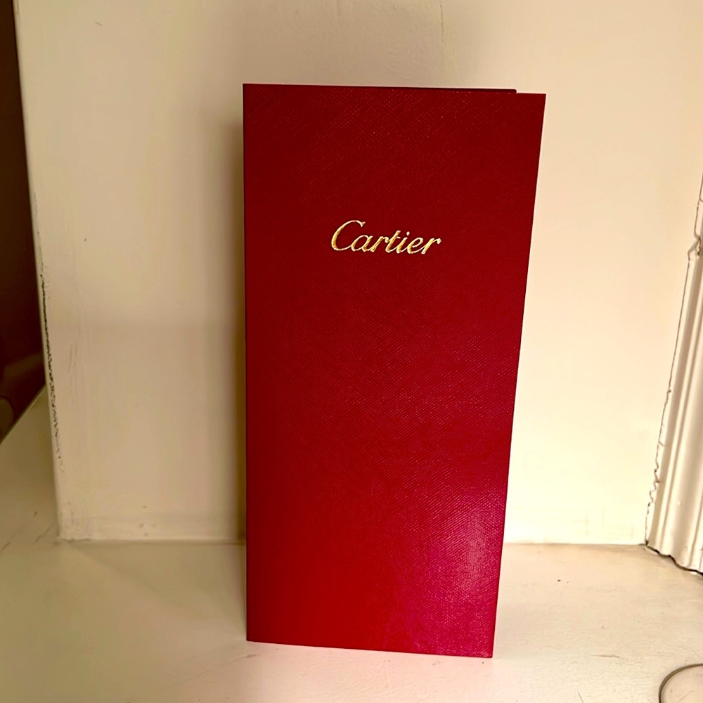 Cartier receipt folder.  New